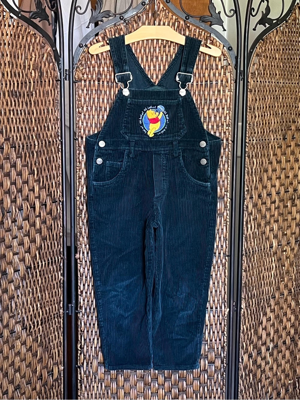 7 Corduroy Cotton Overalls Winnie the Pooh Vintage